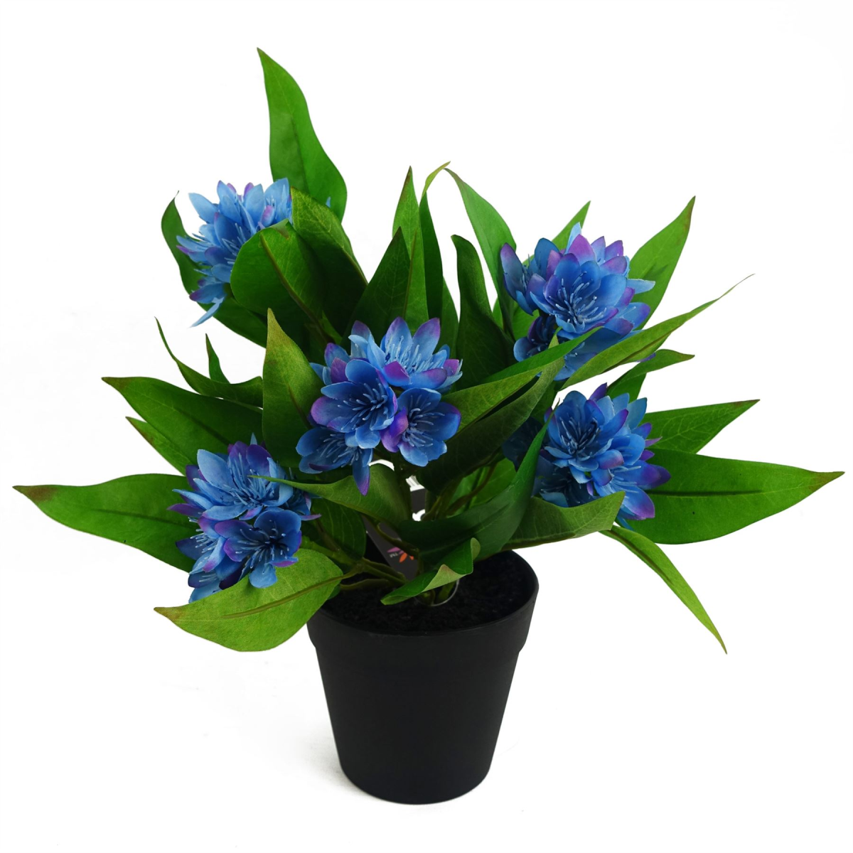 Leaf Pack of 3 Artificial Freesia Plants, Pink, Blue and White, 18cm