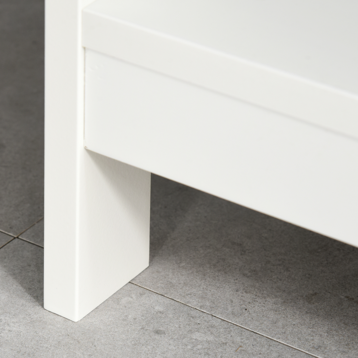 HOMCOM White Console Table with 2 Drawers, Shelves and Flat Top