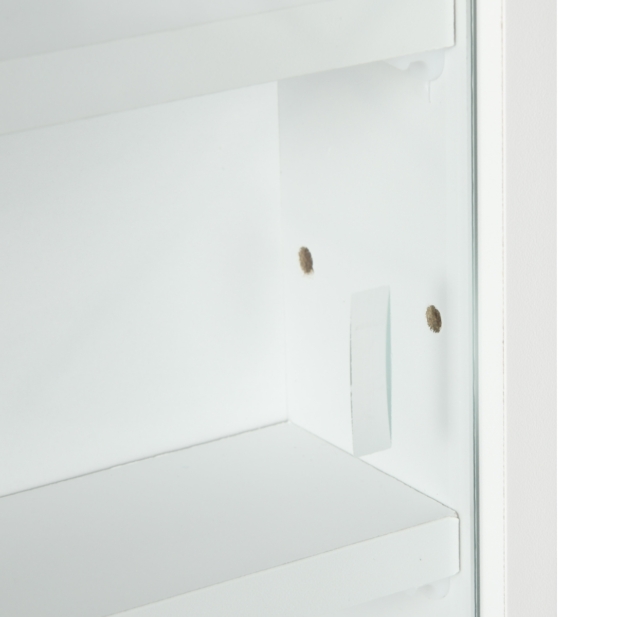 5-Tier Wall Mounted Display Cabinet with Glass Doors and Adjustable Shelves White