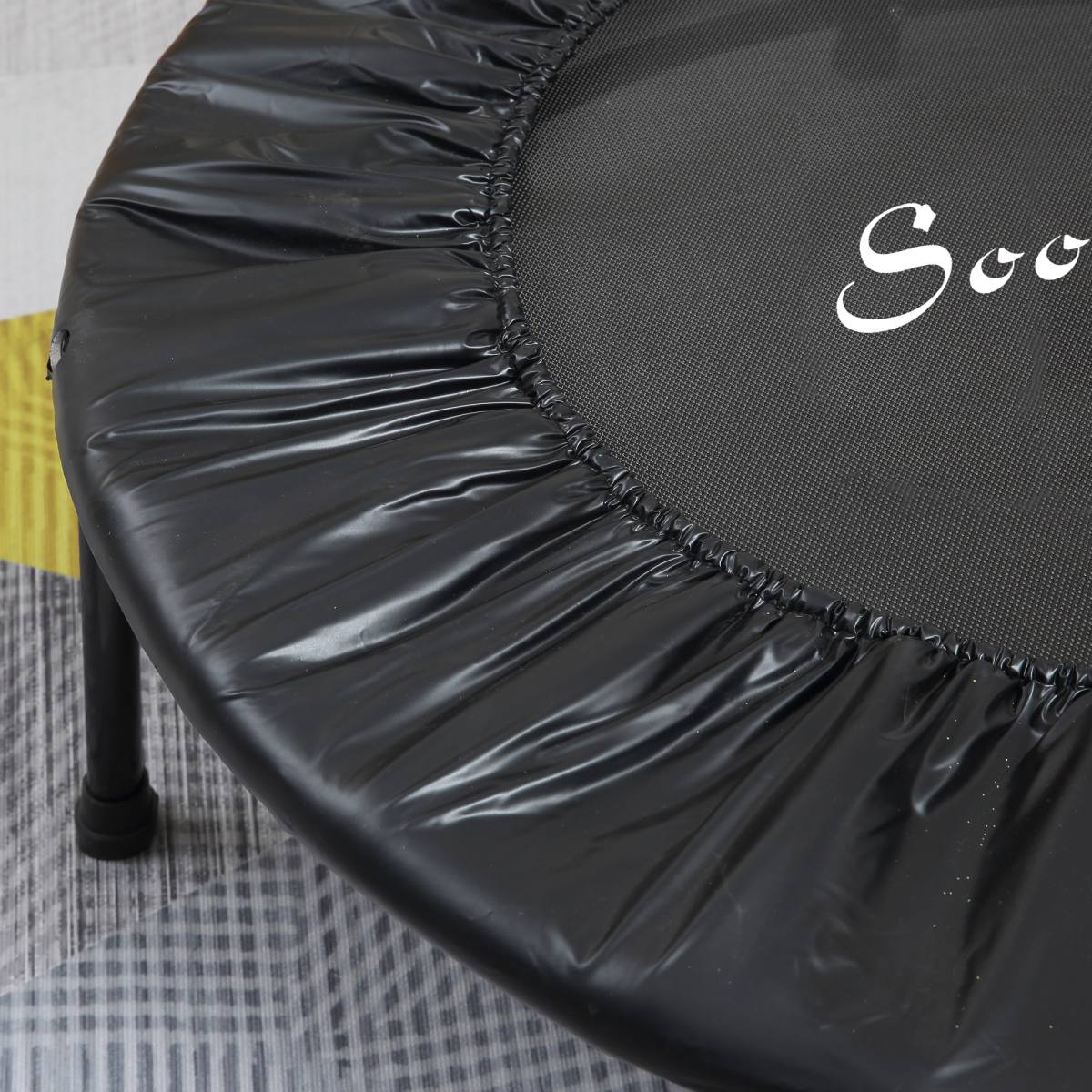 40 Inch Kids Mini Trampoline, Adult Rebounder Jumper with Adjustable Handle, Indoor Outdoor Fitness Trampoline, 100kg Capacity