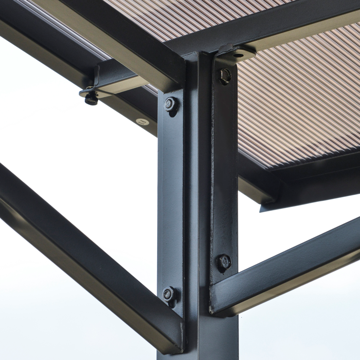 Outsunny 2.5 x 1.5m Outdoor BBQ Grill Gazebo Canopy with Polycarbonate Roof, Side Shelves, Aluminium and Steel Frame