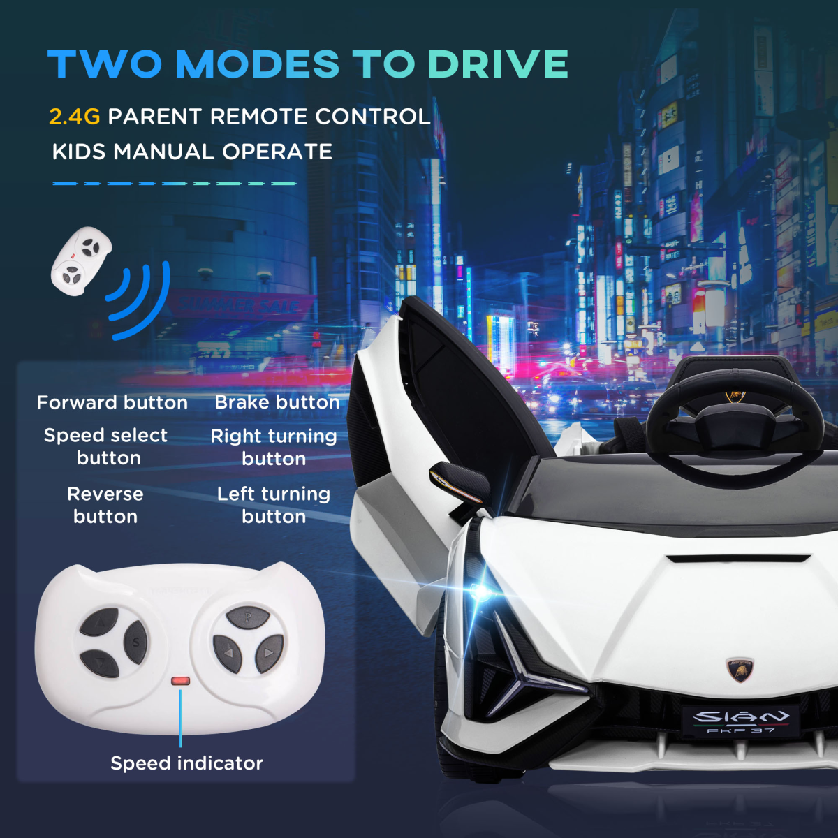Licensed Lamborghini SIAN 12V Kids Ride On Car with Remote Control
