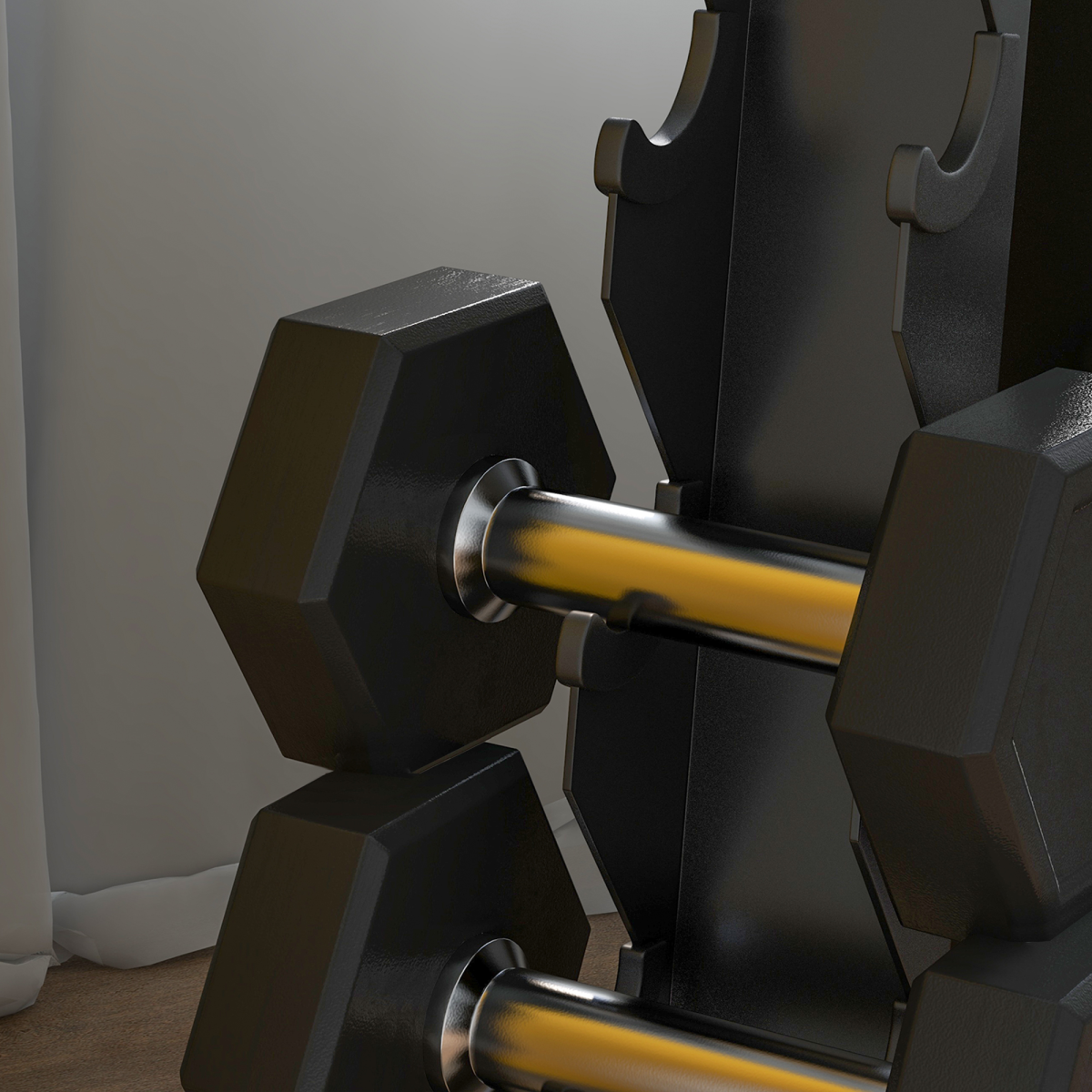 SPORTNOW 5-Pair Dumbbell Rack, Steel Weight Tree for Home Gym