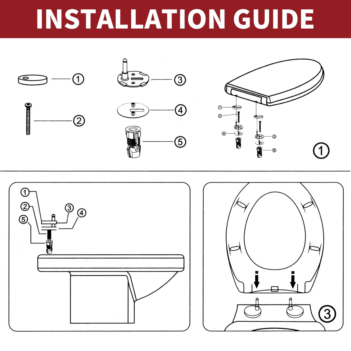 Vinsani Soft Close Quick Release O-Shaped Toilet Seat, White