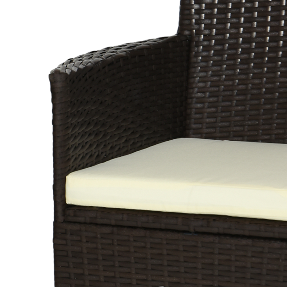 Outsunny 2-Piece PE Rattan Chair Set with Cushions