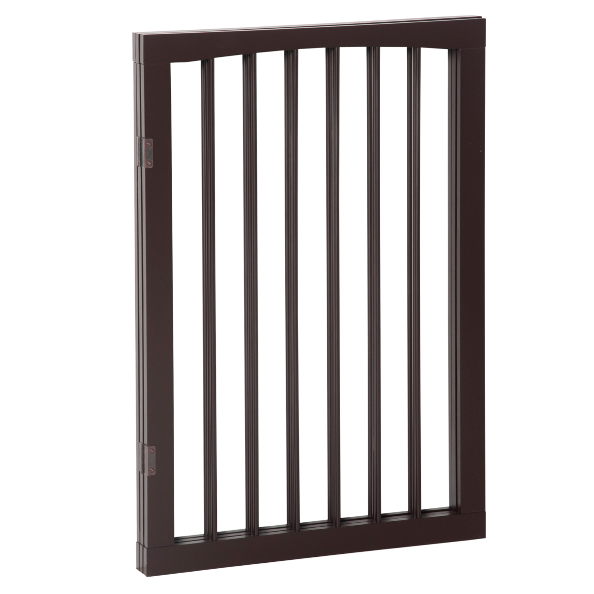 PawHut Folding Free Standing Hardwood Pet Gate for Small Dogs, Portable Indoor Dog Fence