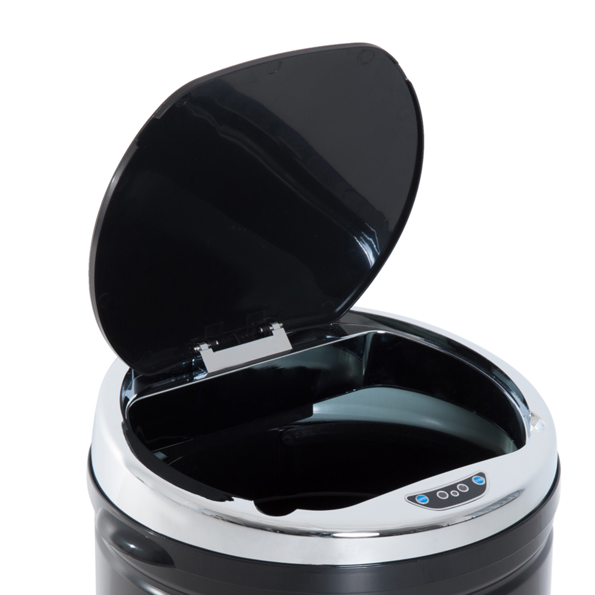 HOMCOM 42L Stainless Steel Sensor Trash Can with Removable Inner Bucket, Black