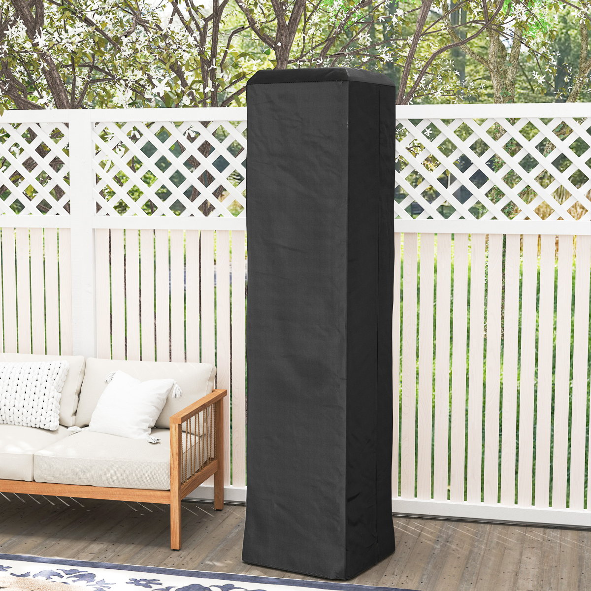 Outsunny Heavy-Duty Gas Pyramid Patio Heater Cover, Black