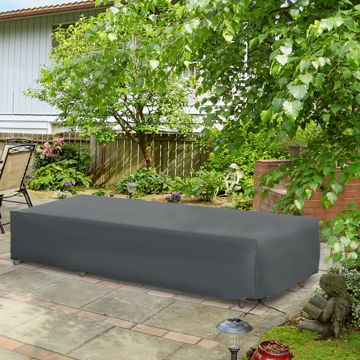 Outsunny 200 x 73cm Garden Furniture Cover, Water and UV Resistant Oxford Fabric, Suitable for Outdoor Patio Furniture