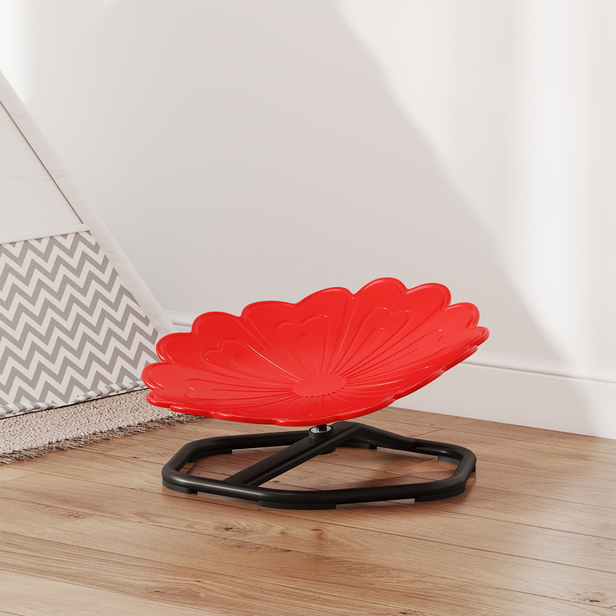 AIYAPLAY Kids 360° Swivel Sensory Spinning Chair, Red