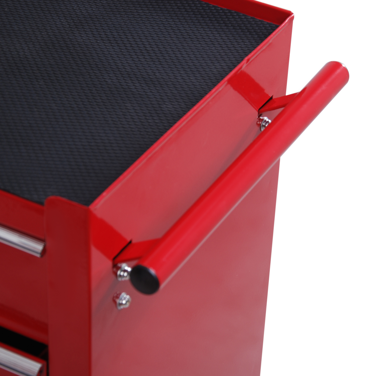 HOMCOM 5-Drawer Steel Tool Trolley on Wheels, Lockable, Red