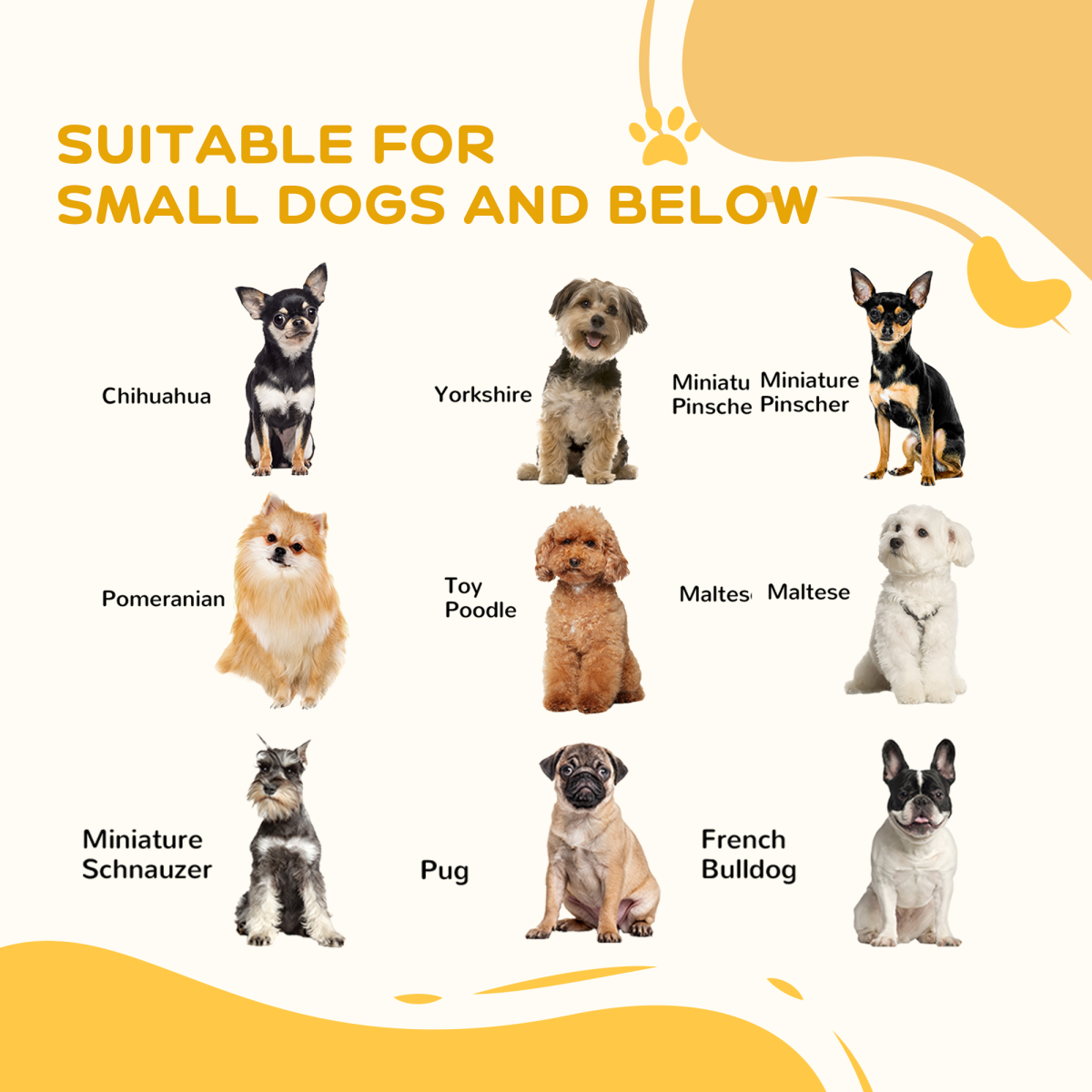 PawHut Foldable 3-Panel Pet Gate with Support Feet for Small Dogs