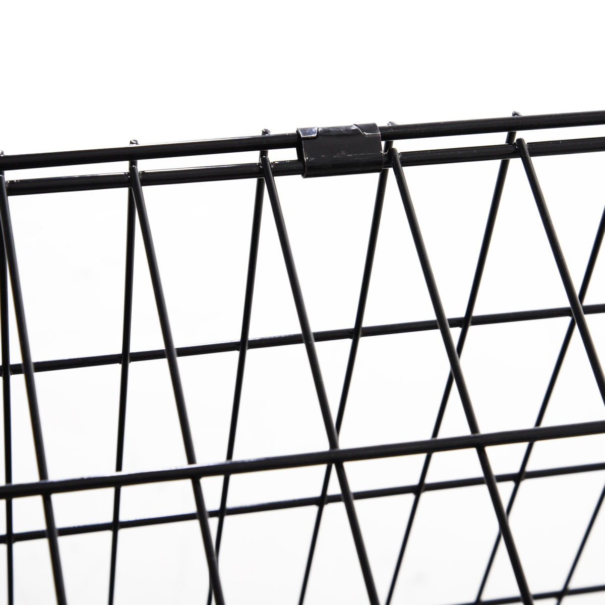 PawHut Collapsible Dog Cage with Removable Tray, Black