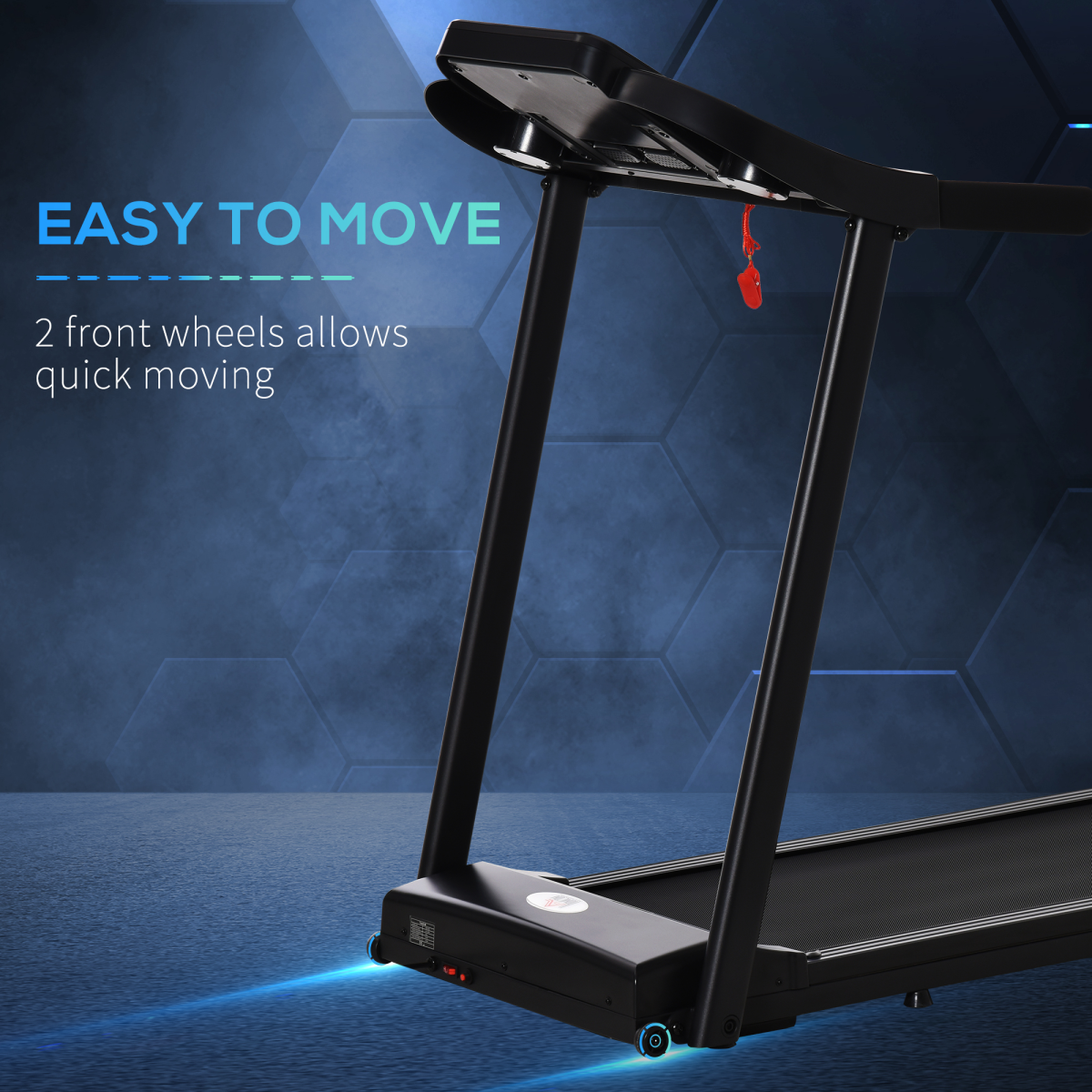 1.5HP Electric Motorised Treadmill with LED Display and 12 Preset Modes, Home Running Machine, Portable Walking Treadmill, 100kg Max Load