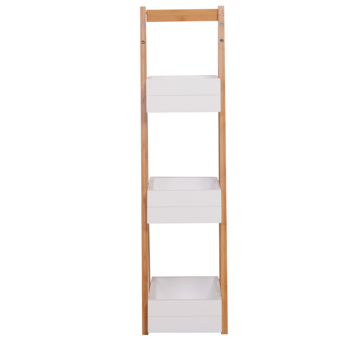 HOMCOM Bathroom A-Shape 3-Tier Bamboo Rack
