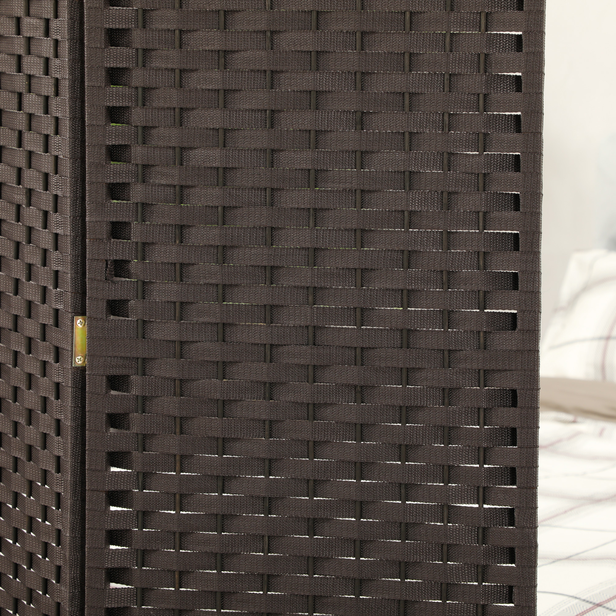 HOMCOM 4-Panel Folding Room Divider Privacy Screen, 160 x 170 cm, Brown