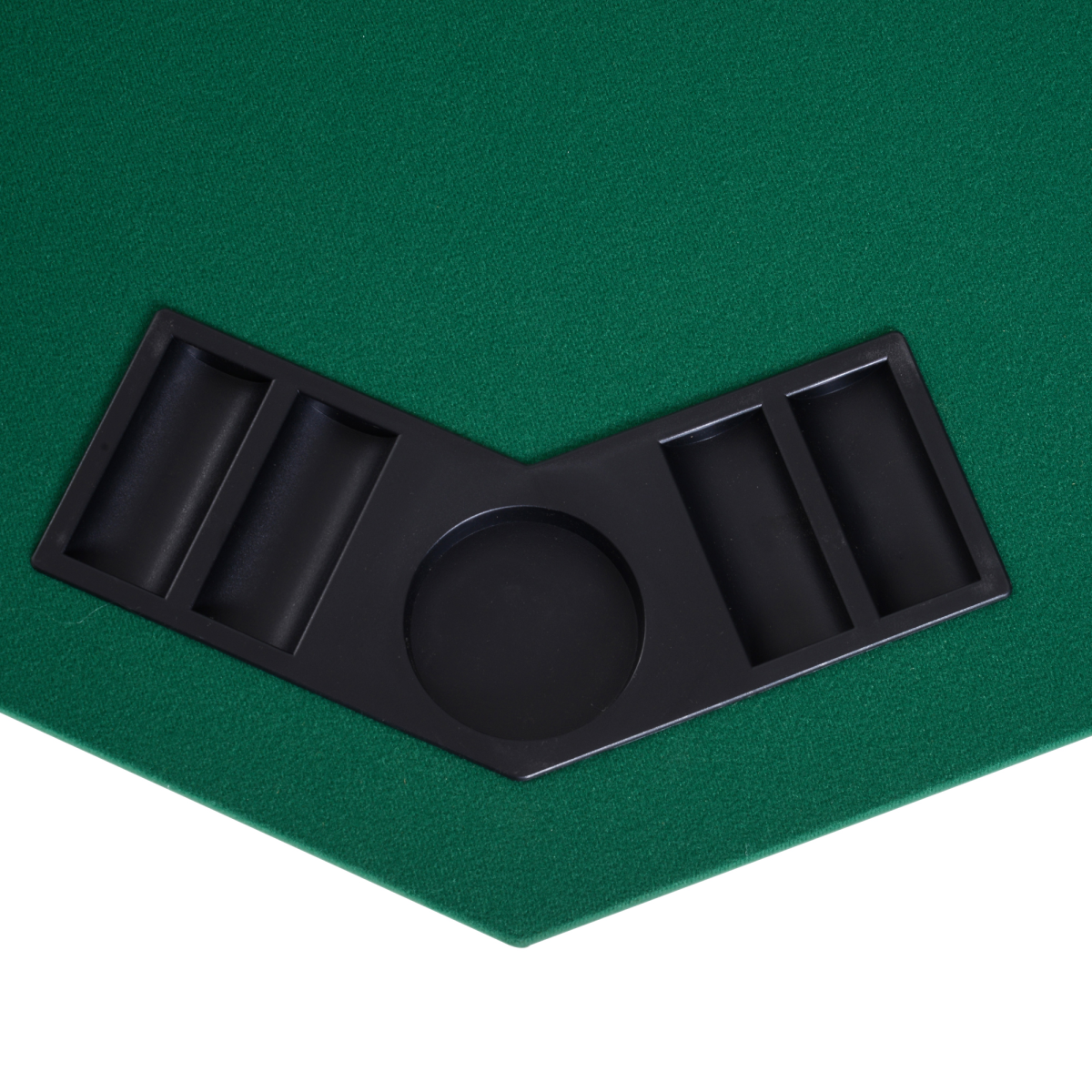 1.2m Foldable Poker Table Top for 8 Players with Chip Trays, Drink Holder and Carry Bag
