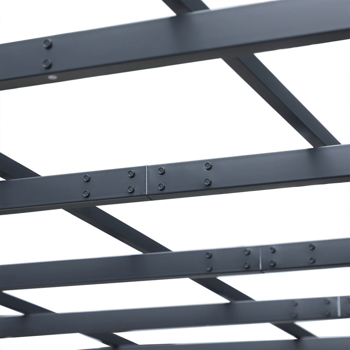 Outsunny 3 x 3 m Metal Pergola with Grid Top, Black, 300 x 300 x 230 cm
