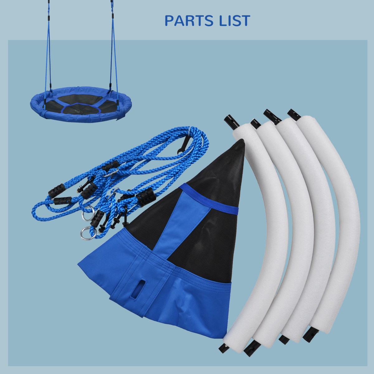 100cm Kids Nest Swing Seat, Round Playground Swing, 100kg Capacity