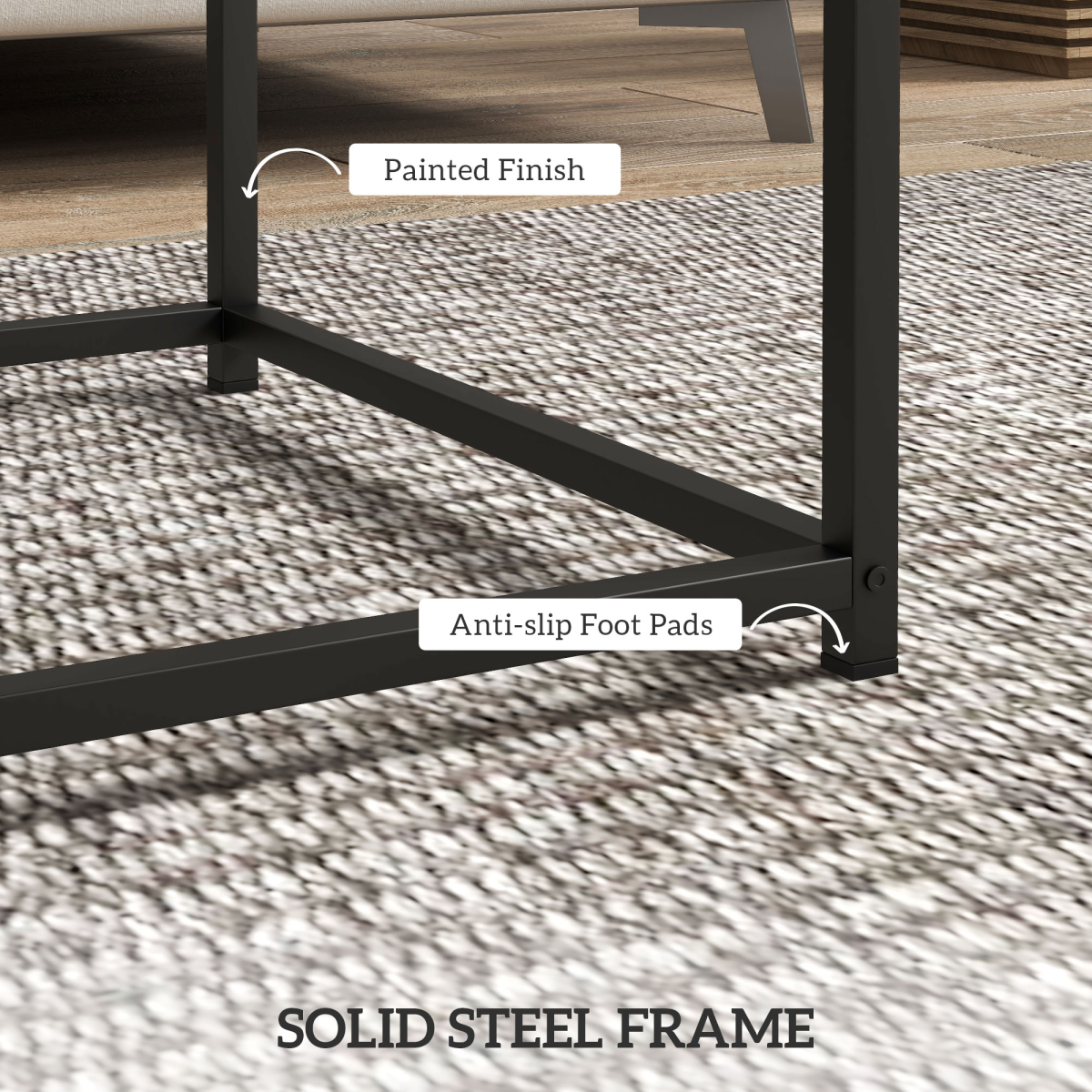 HOMCOM Set of 2 Nesting Coffee Tables with 3.5cm Top, Oak