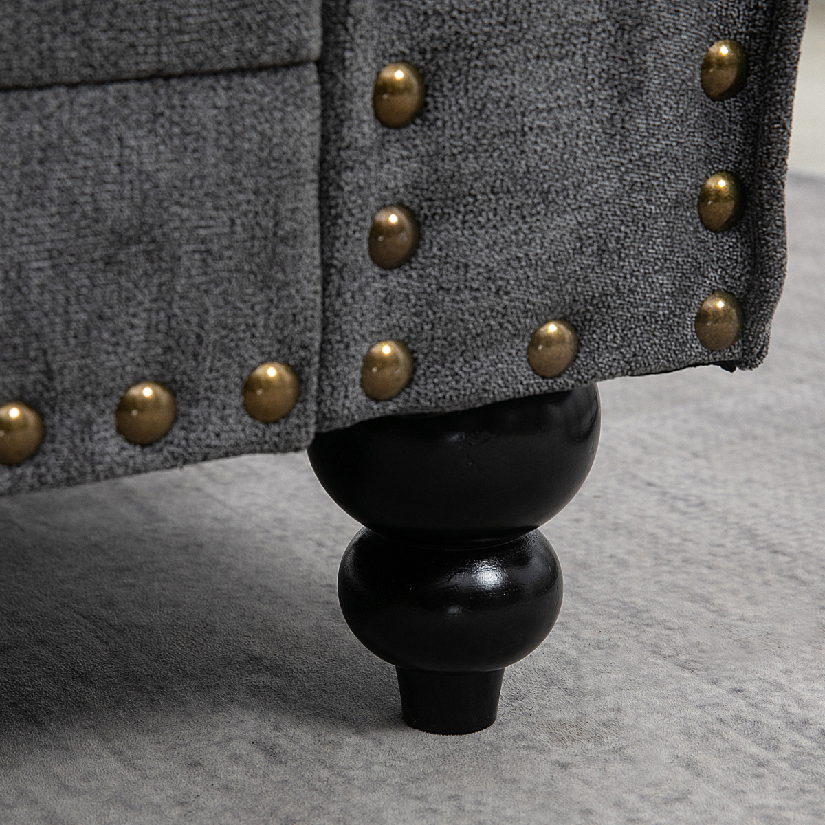 Grey Fabric 2 Seater Sofa with Cushions and Pillows
