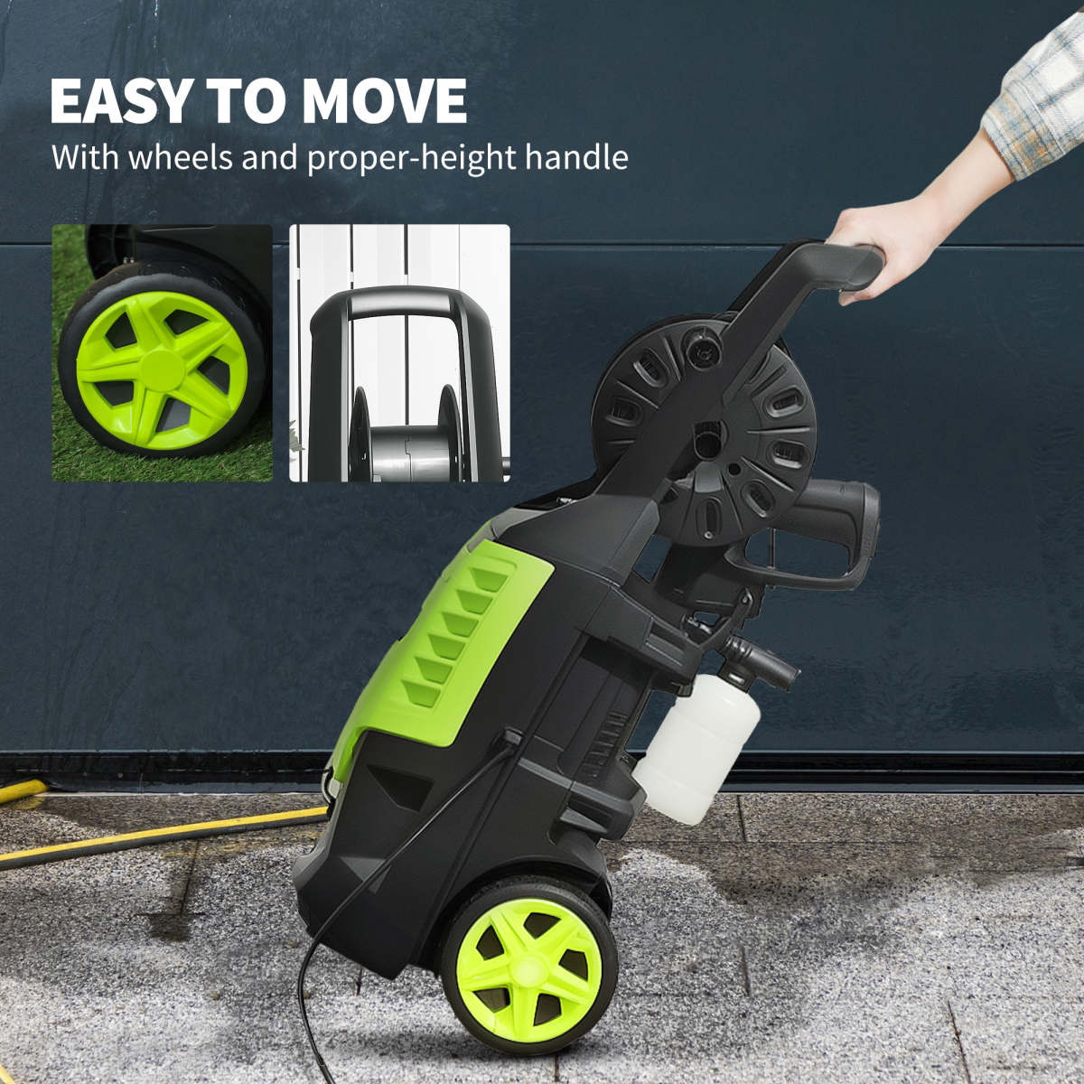 Outsunny 2200W 170 Bar Pressure Washer with Adjustable Nozzle