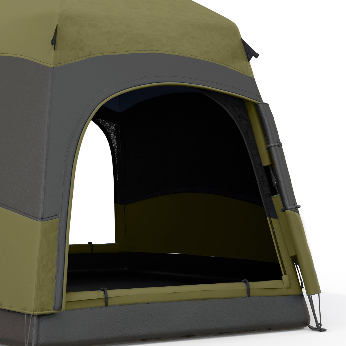 Outsunny 4-6 Person Pop-Up Camping Tent with Mesh Windows, Green