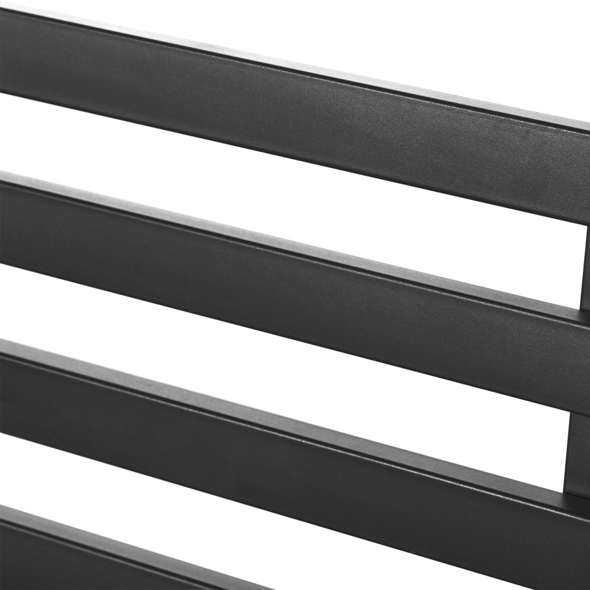 Outsunny 2-Seater Outdoor Steel Garden Bench with Armrests