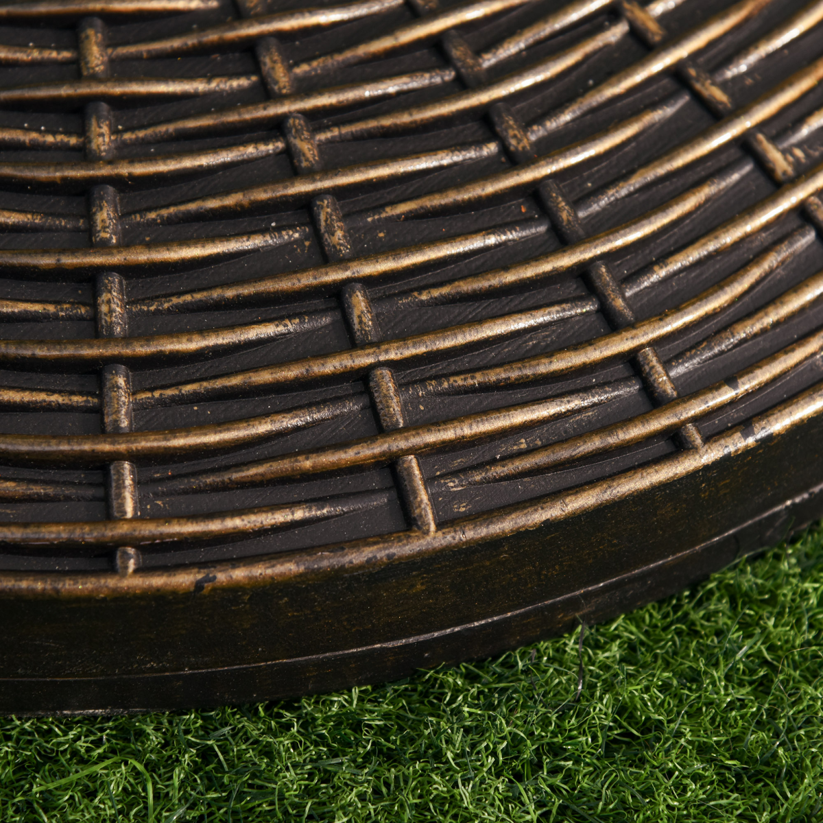 Outsunny 25kg Weighted Patio Umbrella Base with Rattan Finish