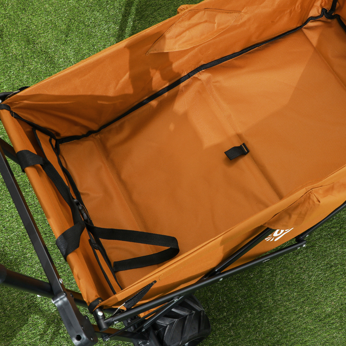 Outsunny Folding Utility Cart with Canopy, 68kg Capacity