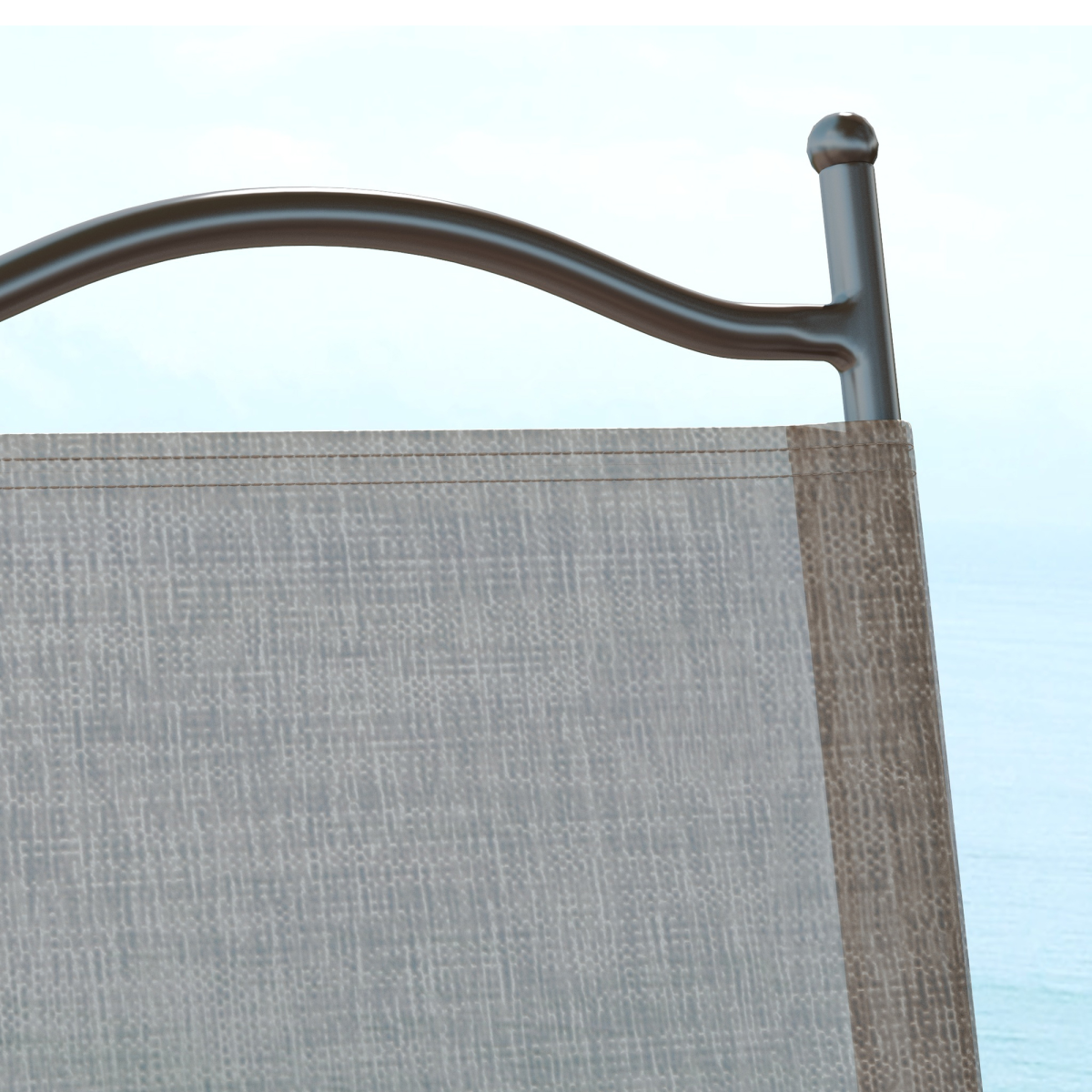 Outsunny Set of 2 Folding Mesh Chairs, Steel Frame, Mixed Brown