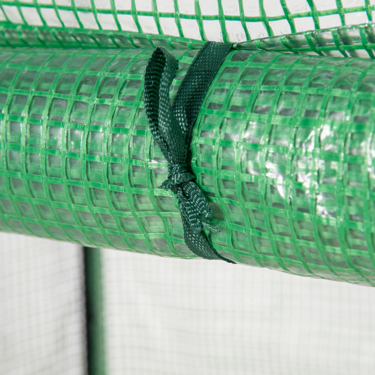 100 x 50 x 150 cm Green PE Greenhouse Cover with Zipper Roll-Up Door, Outdoor