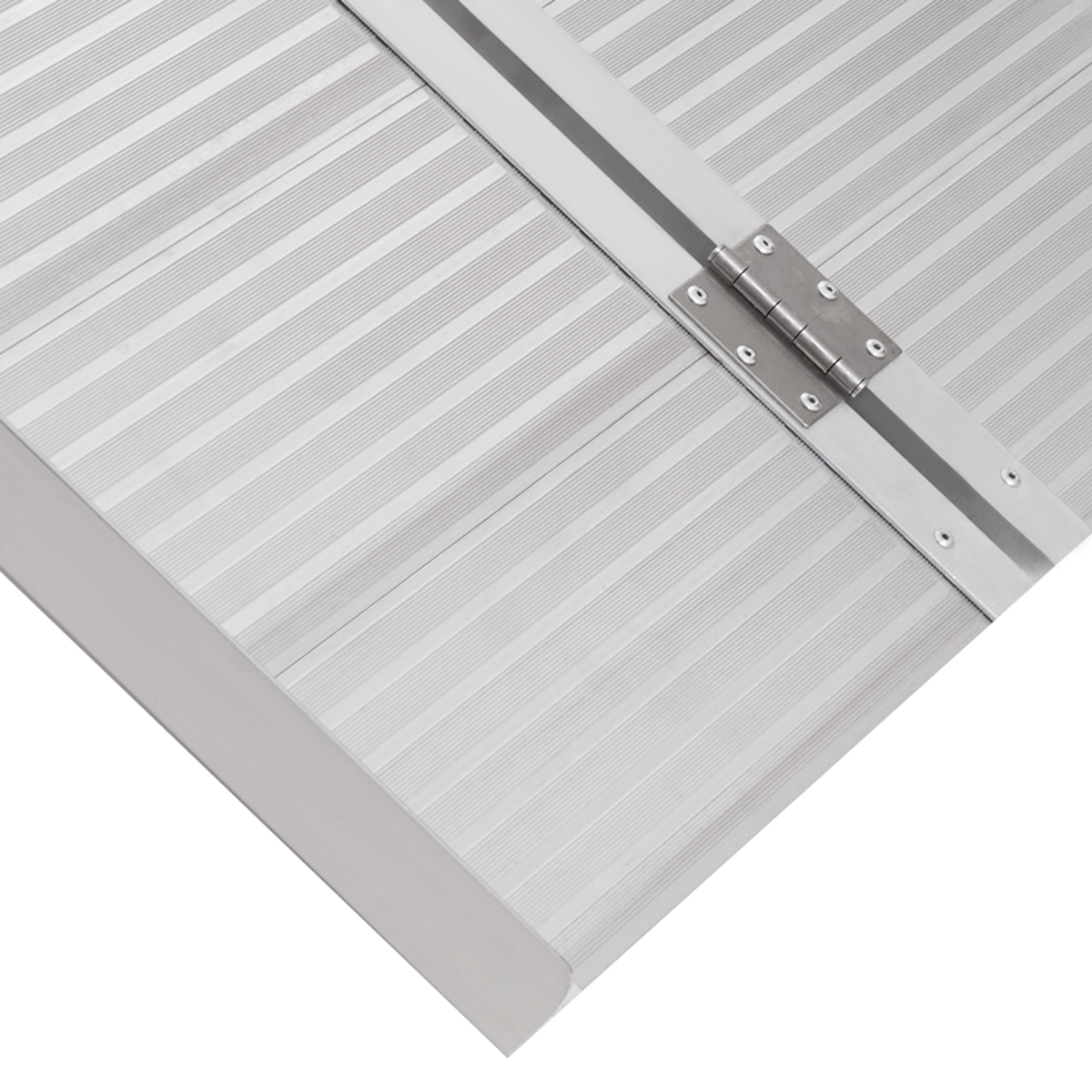HOMCOM Portable Folding Aluminium Wheelchair Ramp with Carry Handle, Anti-Slip Surface, Guardrails, 270kg Max Load