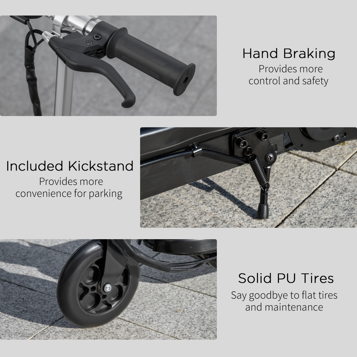 Folding Kids Electric Scooter for Ages 7-14, 12V Rechargeable Battery, 12km/h, Foldable with Front Brake