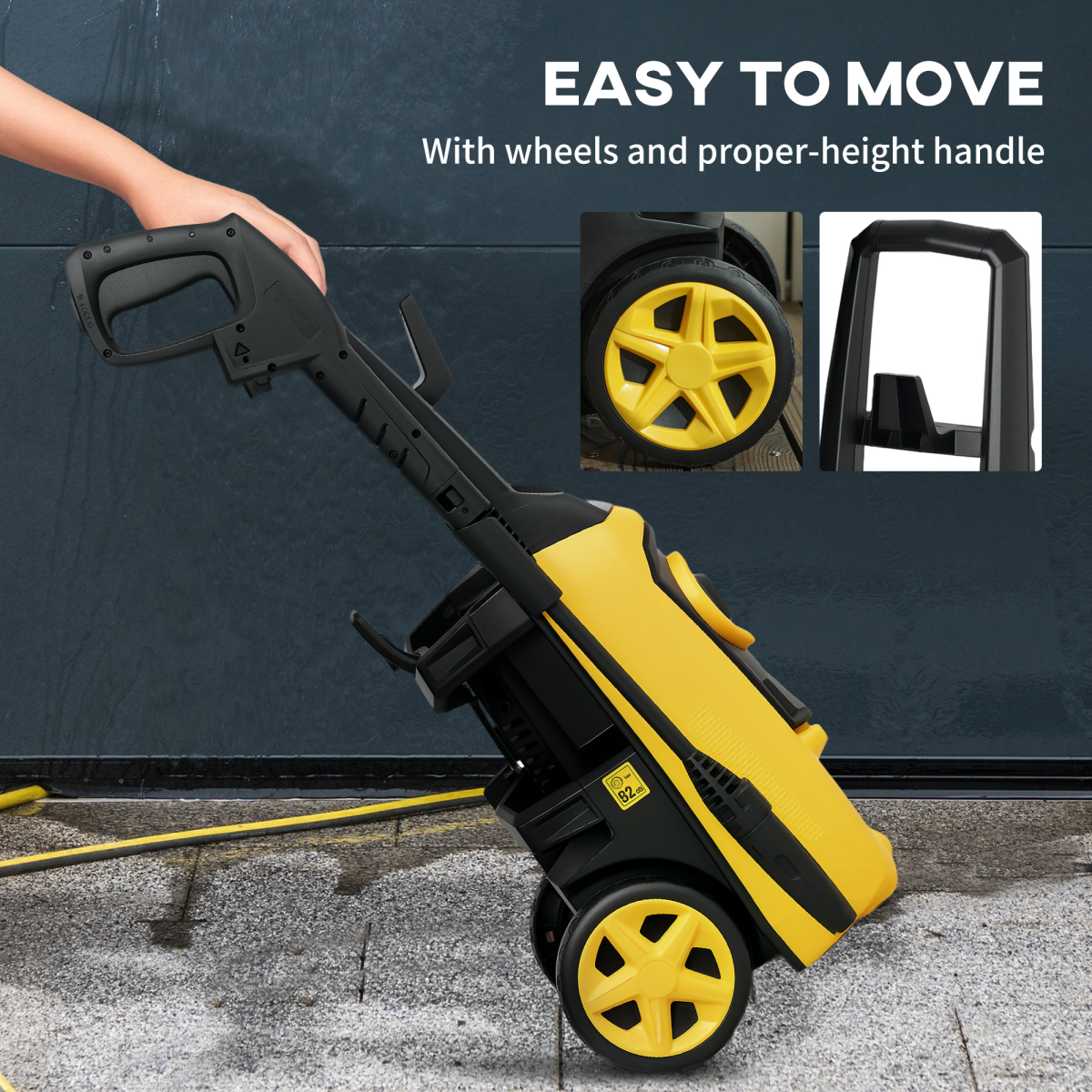 DURHAND 1800W Electric Pressure Washer, 150 Bar, 510 L/h