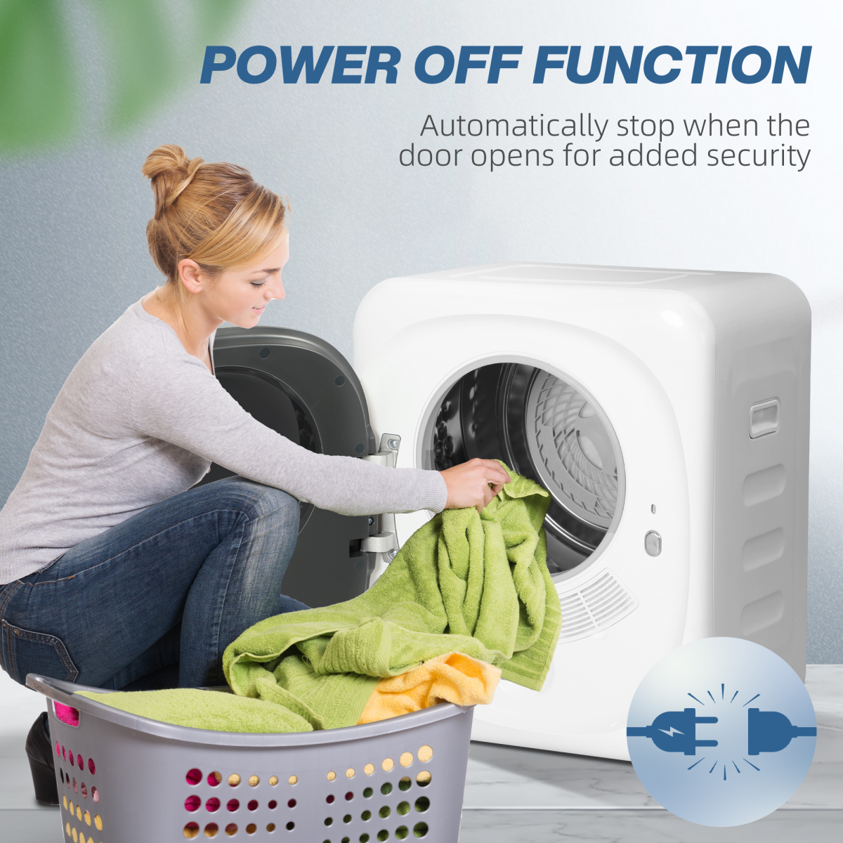 HOMCOM 4kg 800W Vented Tumble Dryer with Deodorize & Smart Mode