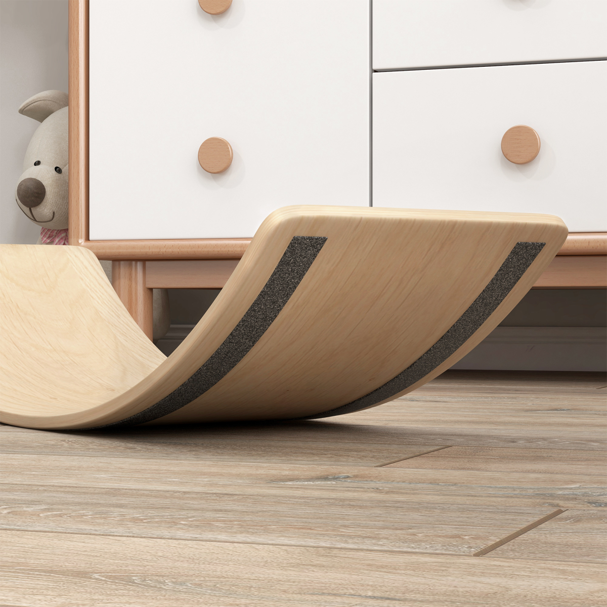 AIYAPLAY Wooden Balance Board for Kids, Ages 3-8, Natural