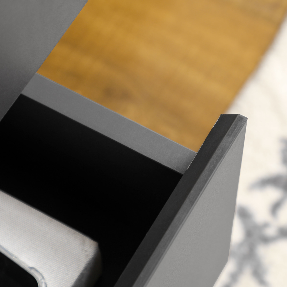 HOMCOM Dark Grey Sideboard with 3 Drawers and 2 Cupboards, Adjustable Shelves