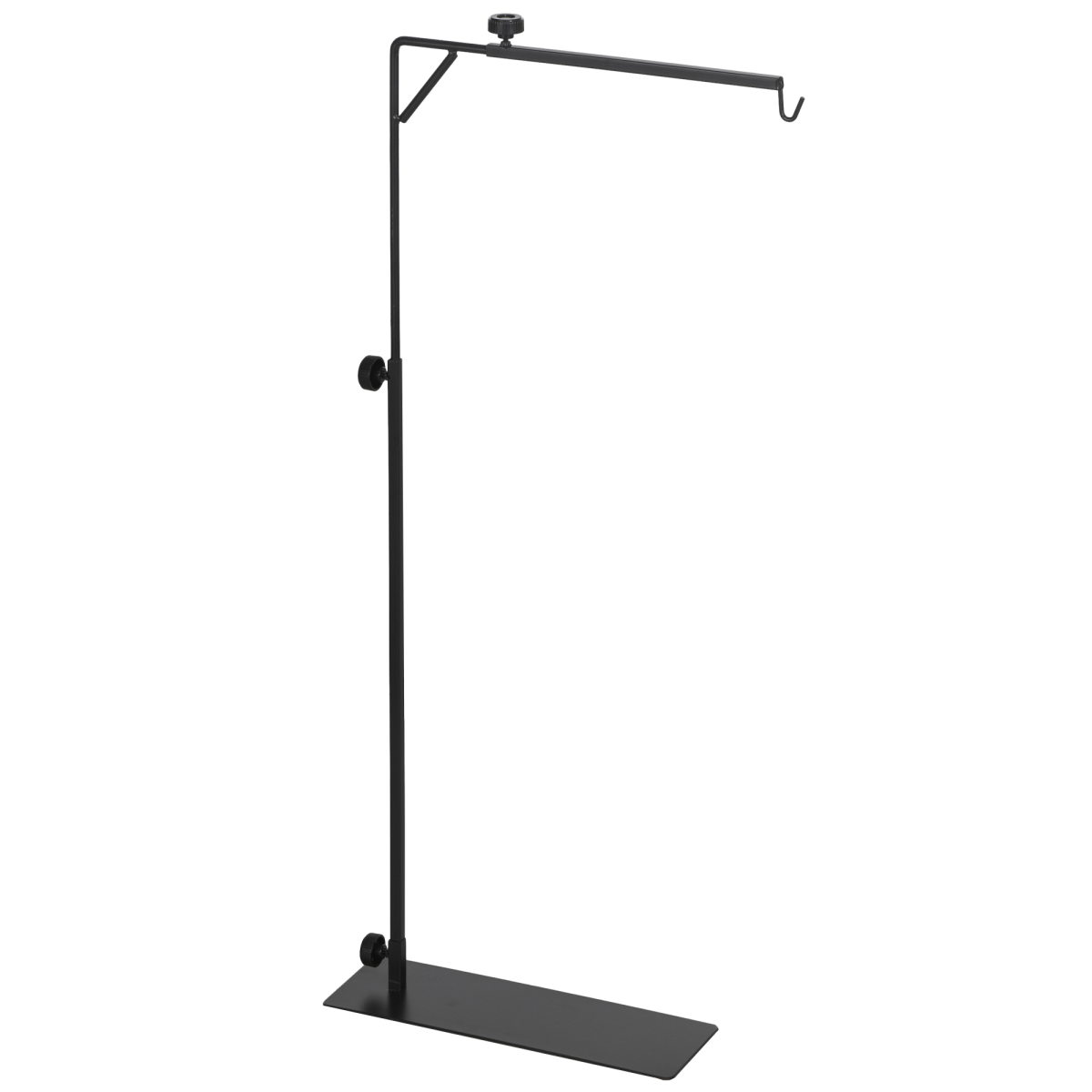 PawHut Adjustable Reptile Lamp Stand with Steel Base & Hook