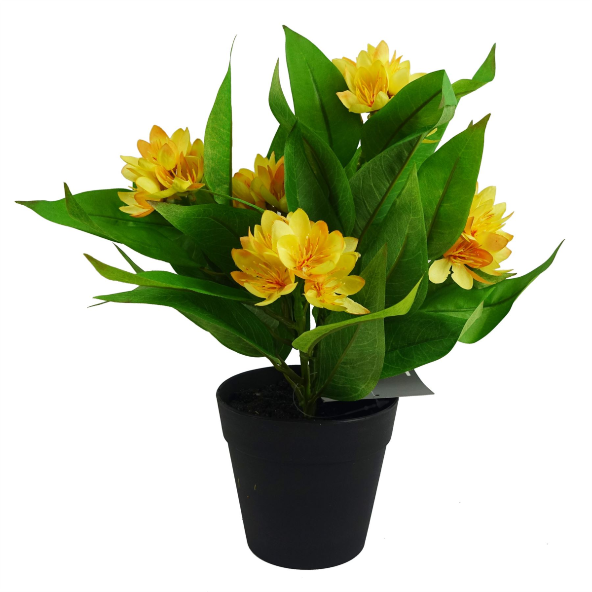 Leaf 3 x 18cm Artificial Freesia Plants, Pink, Orange & Yellow