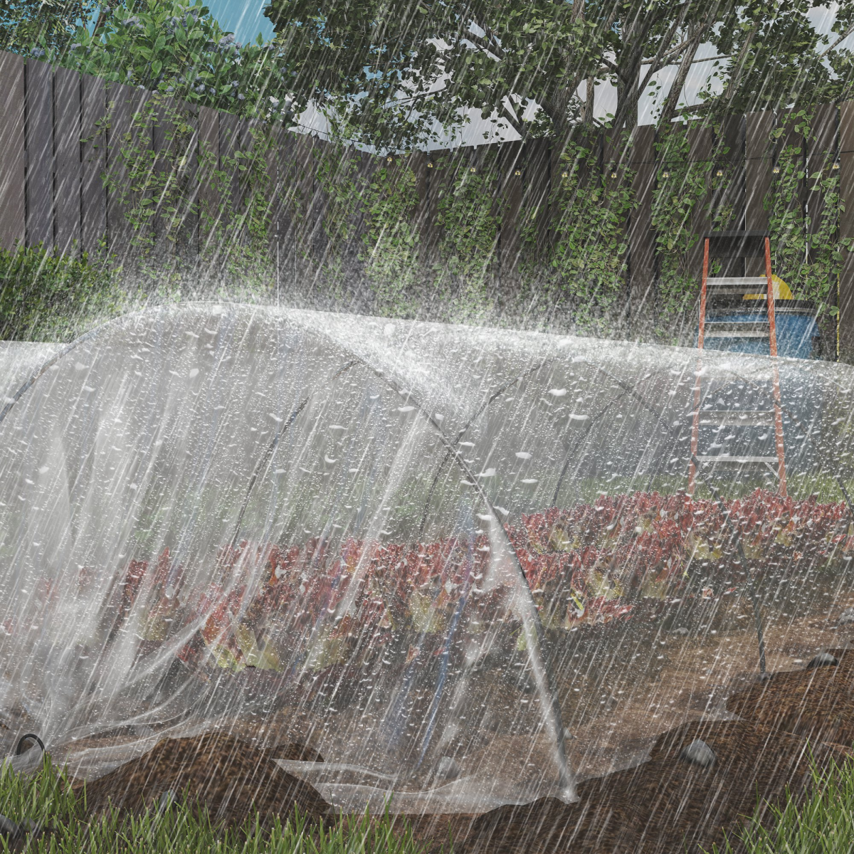 Outsunny 6 x 10m Clear Waterproof UV5% Greenhouse Cover