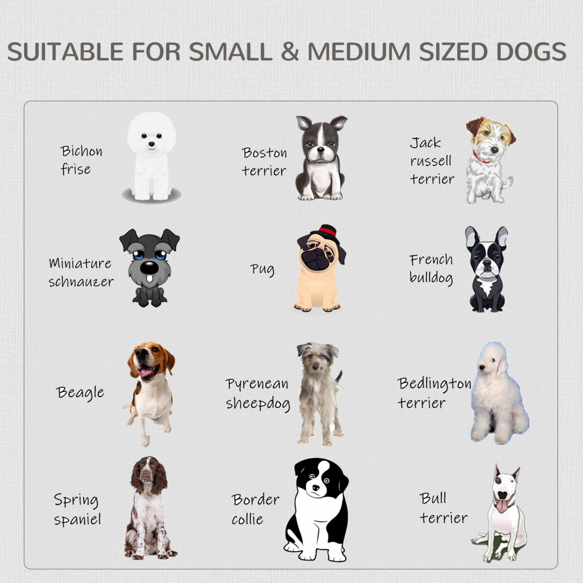 Furniture-Style Dog Crate Side Table with Two Lockable Doors for Small and Medium Dogs Pawhut