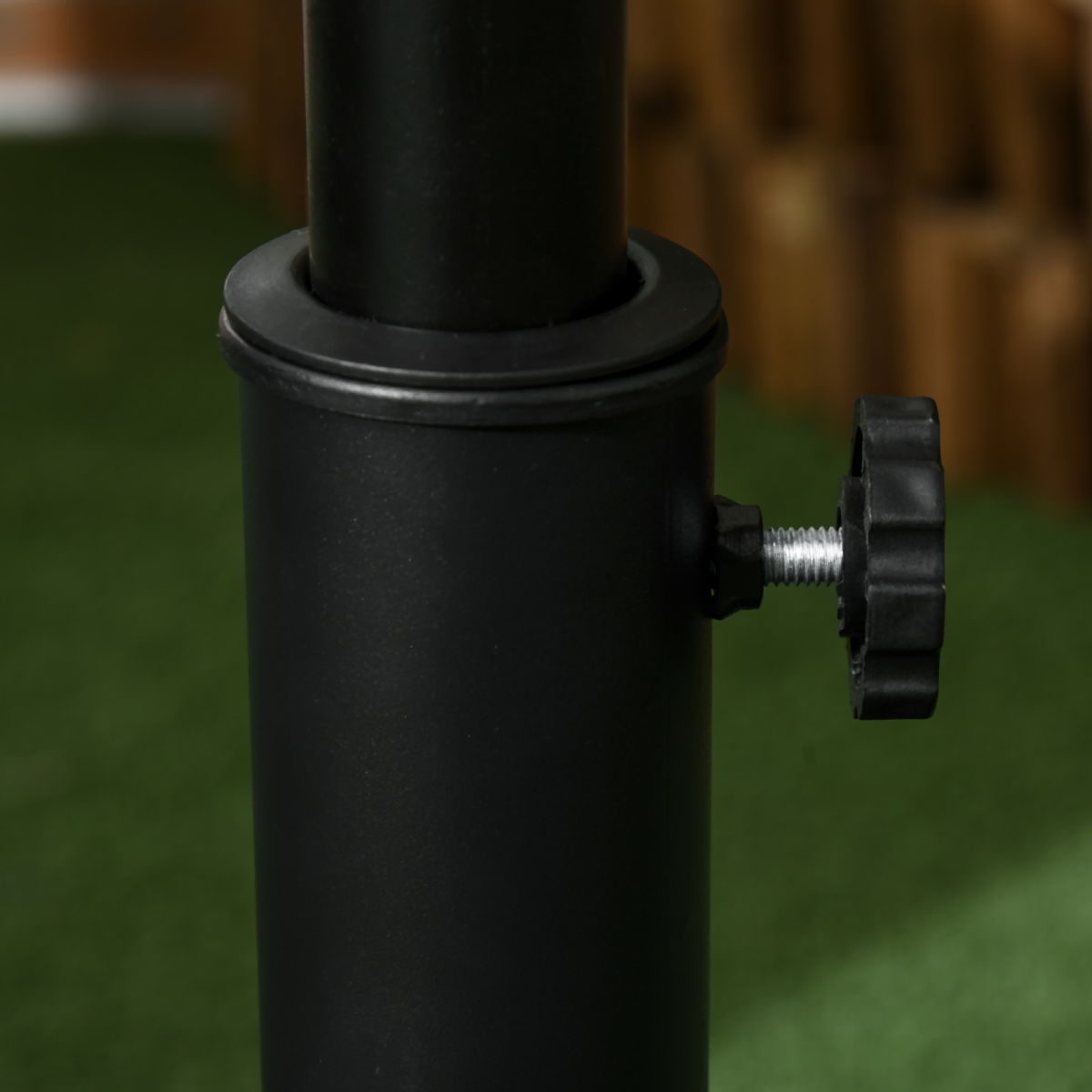Outsunny 25kg Round Black Umbrella Base Stand for 35/38/48mm Poles