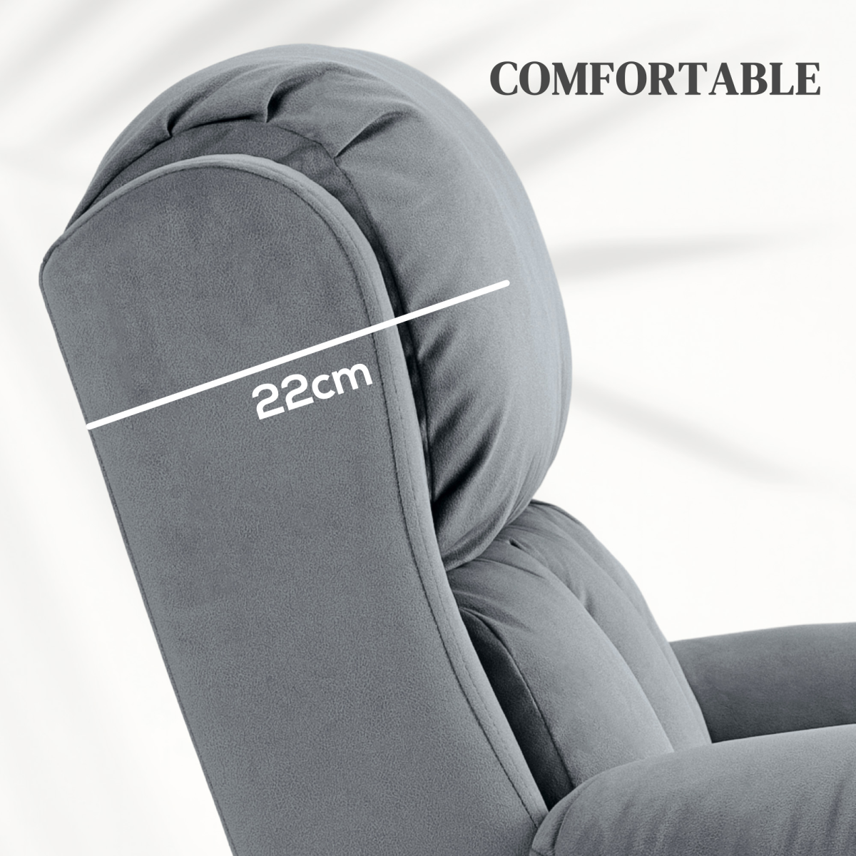 HOMCOM Grey Electric Lift Riser Recliner Chair with Massage & Heat