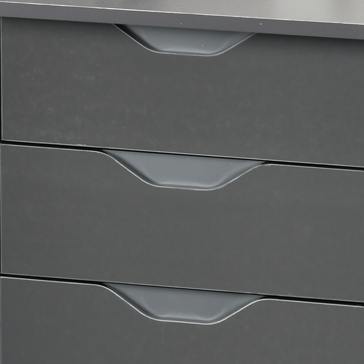 HOMCOM Grey Computer Desk with 3 Drawers, Modern Workstation for Study and Office