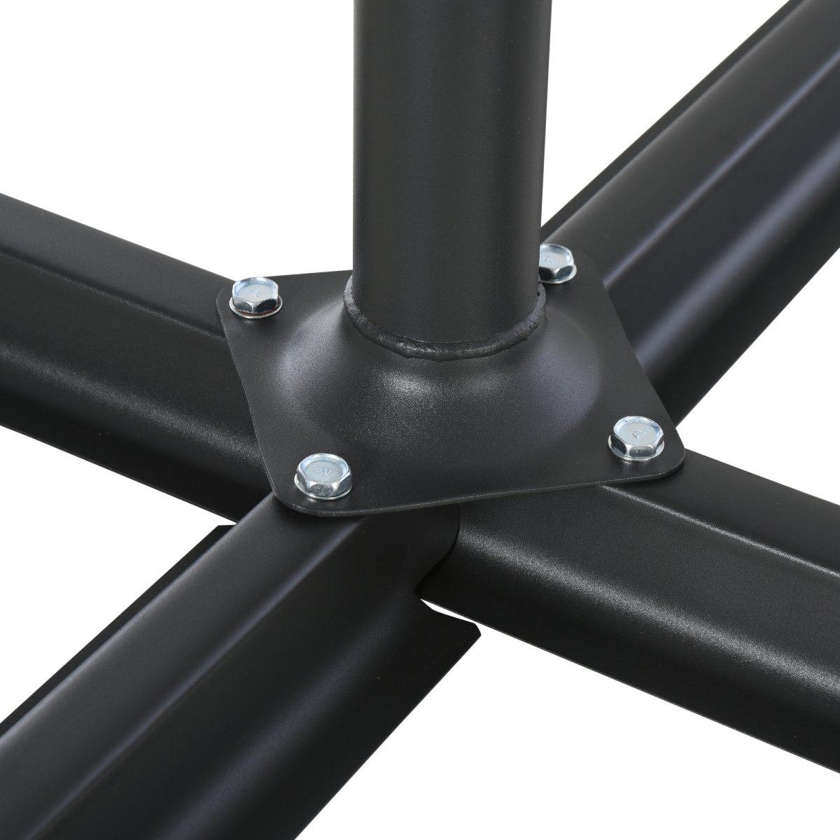 Outsunny 4-Piece Fillable Parasol Base for 48mm Poles, Black