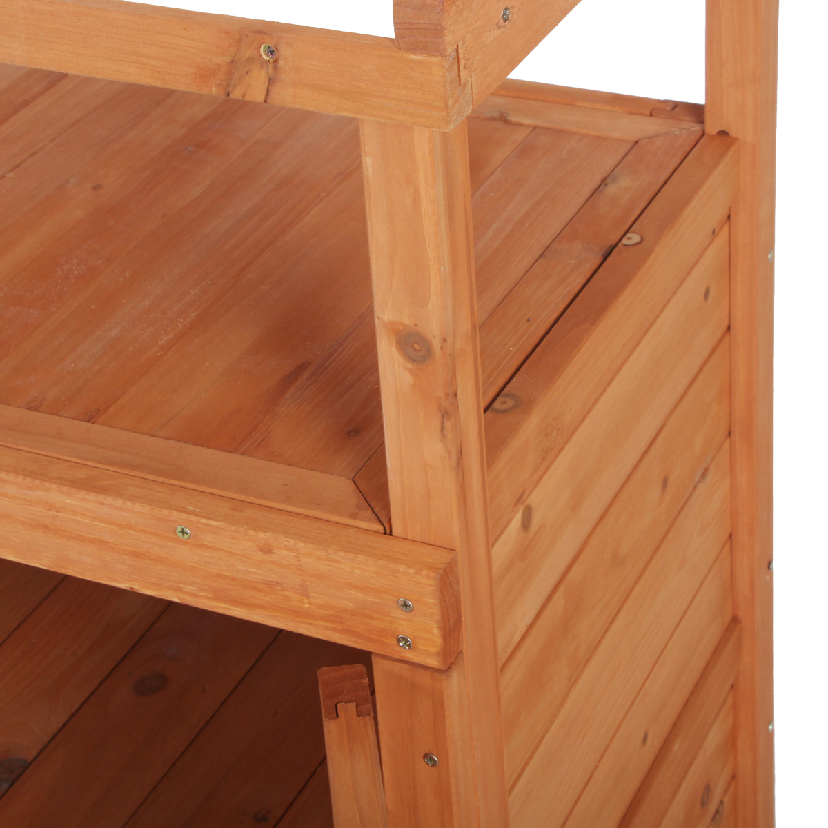 Outsunny 2-in-1 Potting Bench Table with Storage Cabinet and Galvanized Steel Tabletop