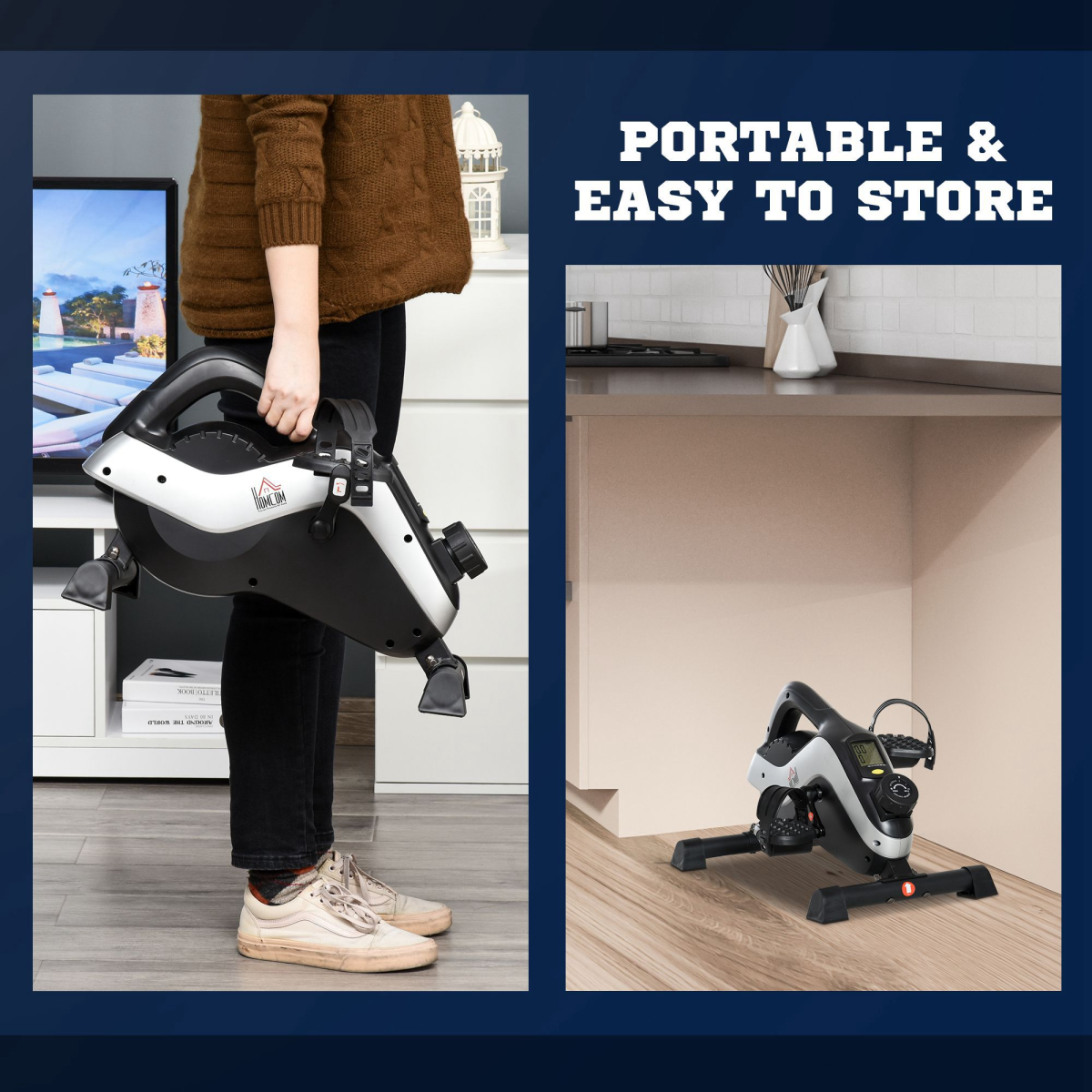 Mini Exercise Bike with 8-Level Magnetic Resistance and LCD Display