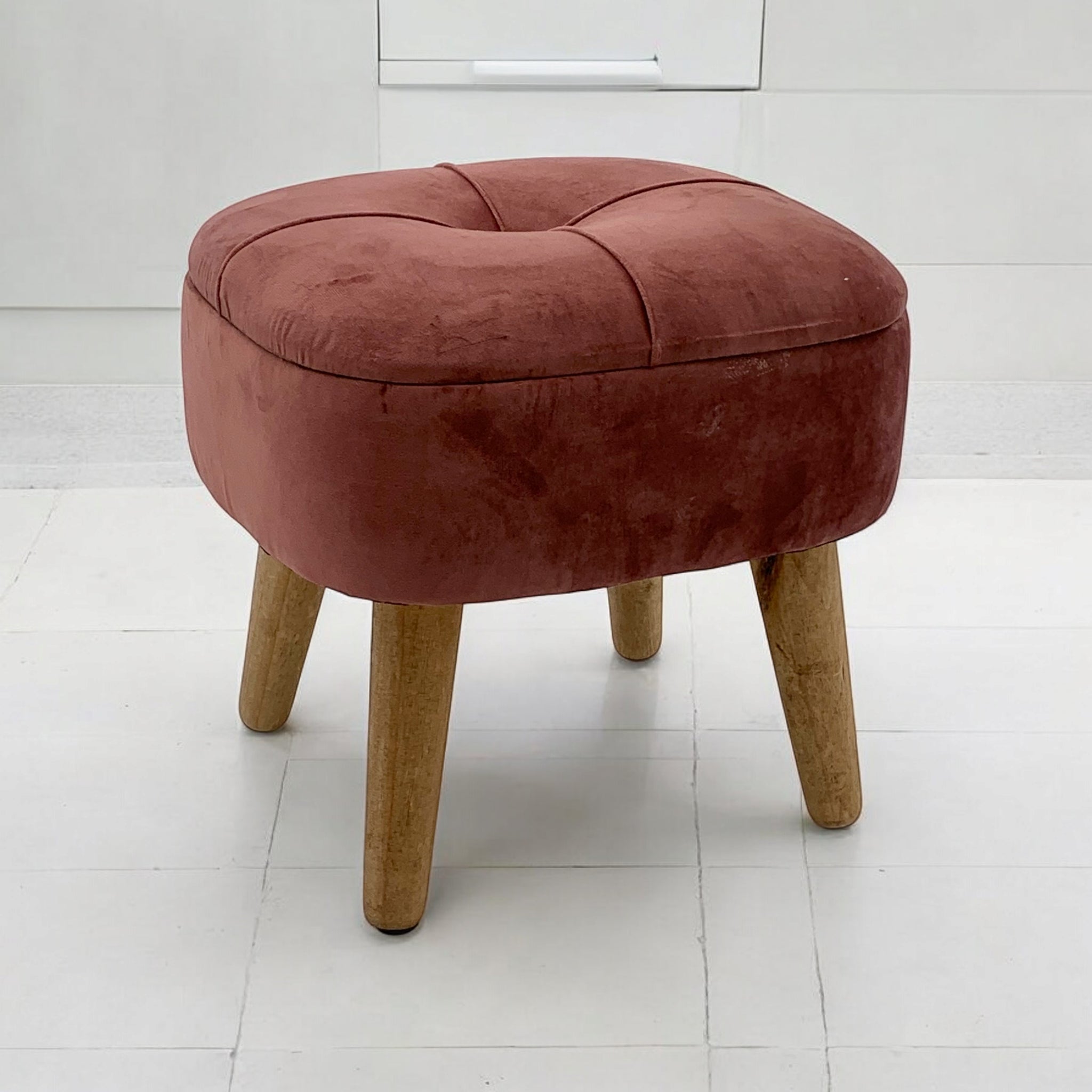 MSL Pink Wooden Stool