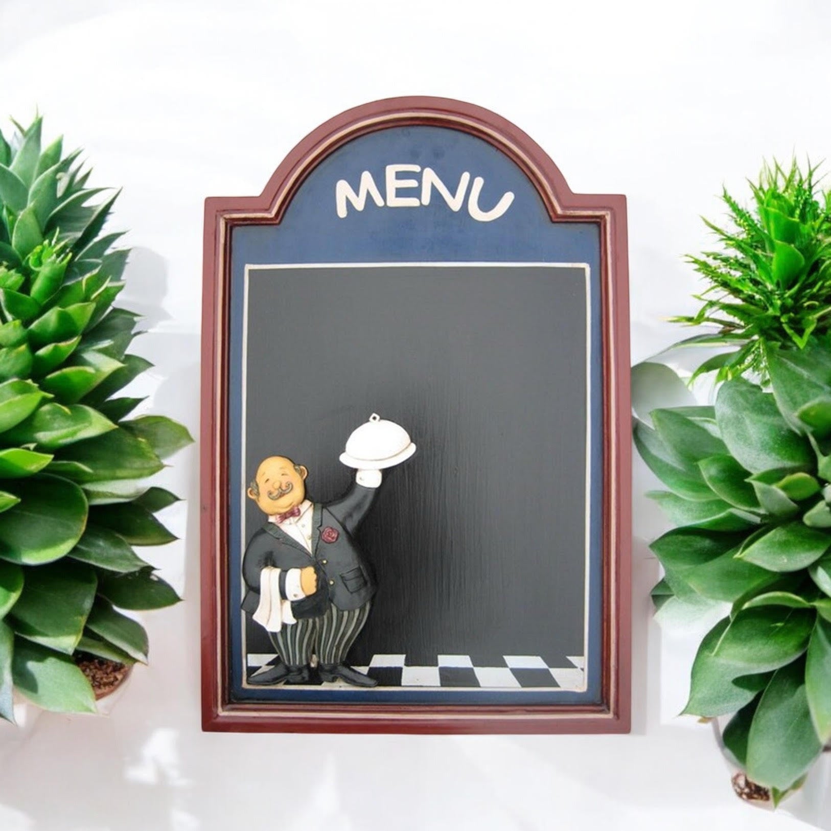 MSL 60 x 40 cm Waiter Menu Blackboard with Hanging Hook, Easy to Wipe Clean